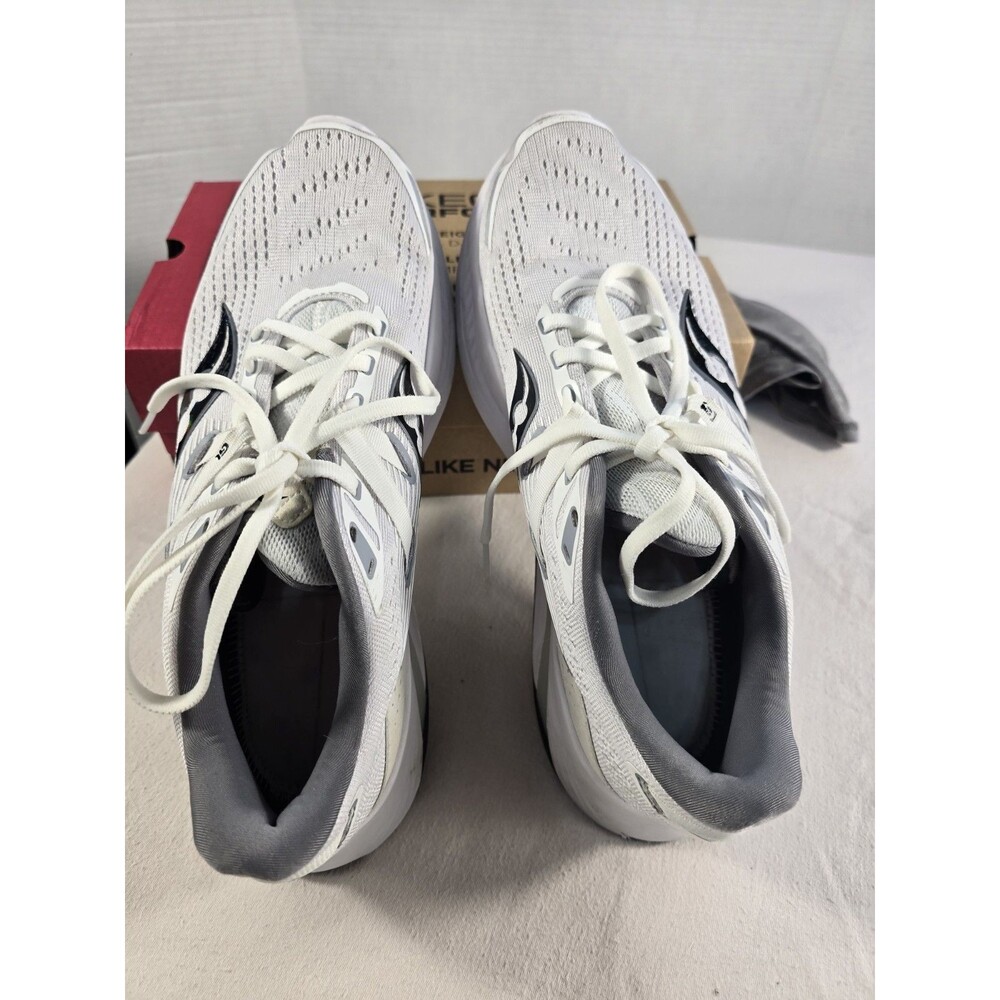 Saucony Guide 16 Mens Running Shoes White Silver S20810-11 Size 9 - Picture 2 of 16